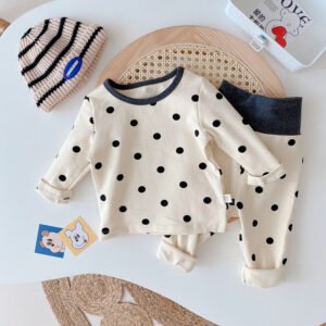 Cotton Dotted Baby Outfit